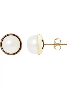 Pearline Złote kolczyki-wkrętki "Prestige" z perłami - Kolczyki - miniaturka - grafika 1