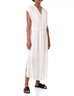 Sukienki - TOM TAILOR Damski sukienka w paski 1031363, 29556 - Offwhite Vertical Paint Stripe, 38 - grafika 1