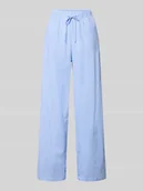 Spodnie damskie - Spodnie o kroju loose fit o szerokości z czystej bawełny model 'AUGUSTA' - miniaturka - grafika 1