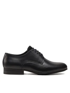 Calvin Klein Półbuty Derby HM0HM01504 Czarny - Półbuty męskie - miniaturka - grafika 1