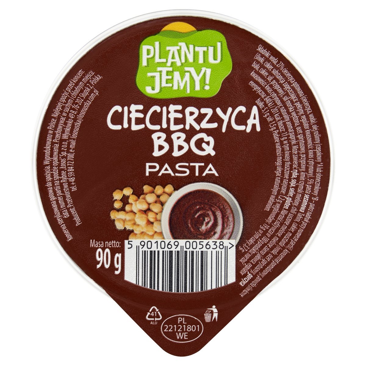 Plantu Jemy! Pasta ciecierzyca bbq 90 g