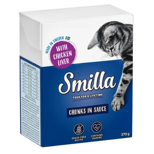 Smilla Pakiet kawałeczki w sosie, 12 x 370 g - Wątróbka drobiowa - Mokra karma dla kotów - miniaturka - grafika 3