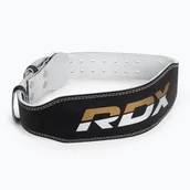 Gumy, taśmy, ekspandery - Pas do podnoszenia ciężarów RDX Belt 4" Leather czarny WBS-4RB XL - miniaturka - grafika 1