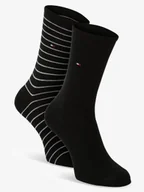 Skarpetki damskie - Tommy Hilfiger Skarpety pakowane po 2 szt. Kobiety Bawełna czarny w paski, 35-38 - miniaturka - grafika 1
