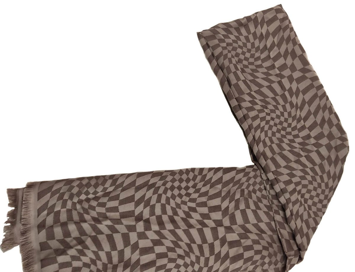 SZAL damski z frędzlami BAWEŁNIANY