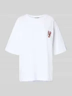 Koszulki i topy damskie - T-shirt o luźnym kroju z czystej bawełny model ‘TOBSTER’ - miniaturka - grafika 1