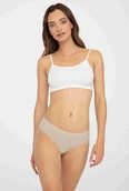 Majtki damskie - Bawełniane majtki typu bikini, jasnobeżowe, Gatta - miniaturka - grafika 1