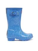 Buty dla dziewczynek - Hunter Kalosze JFT6075RGT Niebieski - miniaturka - grafika 1
