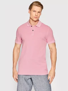 Koszulki męskie - Hugo Boss Polo Prime 50468576 Różowy Slim Fit - grafika 1