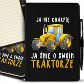 Notesy i bloczki - NOTES NOTATNIK A5 + DŁUGOPIS NA PREZENT DLA ROLNIKA ŚNIĘ O TRAKTORZE WZORY - miniaturka - grafika 1