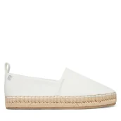 Espadryle damskie - Espadryle Calvin Klein Oblique Espadrille Canvas HW0HW02931 Biały - miniaturka - grafika 1