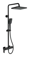 Zestawy prysznicowe - Deante Anemon Zestaw prysznicowy natynkowy z deszczownicą nero NACN1BZ - miniaturka - grafika 1