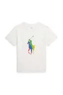 Koszulki dla chłopców - Polo Ralph Lauren t-shirt bawełniany dziecięcy kolor biały z nadrukiem - miniaturka - grafika 1