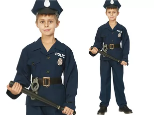 Strój KARNAWAŁOWY Policjant KOSTIUM POLICJANTA DLA DZIECKA 110-120 cm S - Moda i Uroda OUTLET - miniaturka - grafika 1