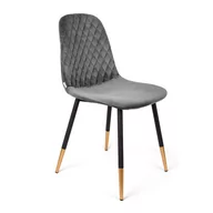 Krzesła - Krzesło Szare Noir Wygodne Kuchenne Salon Homla - miniaturka - grafika 1