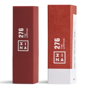 3ina 3INA Makeup  wegański  Cruelty Free  The Lipstick 276  długotrwała pomadka  matowa  mocno pigmentowana pomadka do ust  matowana  kolor kasztanowy błyszczący - Szminki - miniaturka - grafika 3