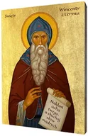 Ikony i obrazy sakralne - Ikona Świętego Wincentego z Lerynu - miniaturka - grafika 1