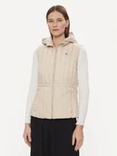 Kamizelki damskie - Tommy Hilfiger Bezrękawnik Feminine Lw Down Vest WW0WW40485 Beżowy Slim Fit - miniaturka - grafika 1