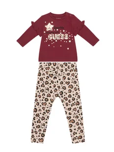 Guess Komplet bluzka i legginsy A5BG02 J1314 Czerwony Regular Fit - Legginsy - miniaturka - grafika 1