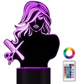 Lampy stojące - Lampka Nocna 3DLED Salon Fryzjerski Fryzjer Grawer - miniaturka - grafika 1