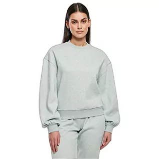 Bluzy damskie - Urban Classics Damska bluza oversize z okrągłym dekoltem, rozmiar XL, Salvia Melange, XL - grafika 1