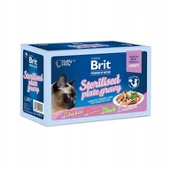Mokra karma dla kotów - Brit Premium dla kotów sterylizowanych saszetki w sosie mix smaków 12x85 - miniaturka - grafika 1