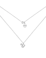 Naszyjniki - Srebrny naszyjnik z łabędziem origami - miniaturka - grafika 1