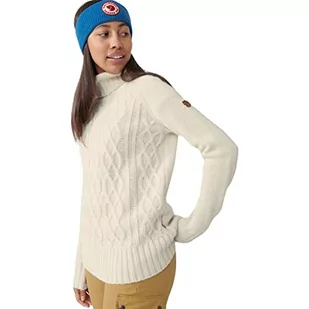 Fjällräven Damski sweter Övik Kabel Knit Roller Neck W sweter, kredowa biel, XXS, biała kreda., XXS - Swetry damskie - miniaturka - grafika 1