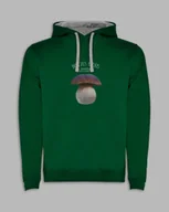 Bluzy męskie - BLUZA Z KAPTUREM - BOROWIK Ciemnozielony XL - miniaturka - grafika 1