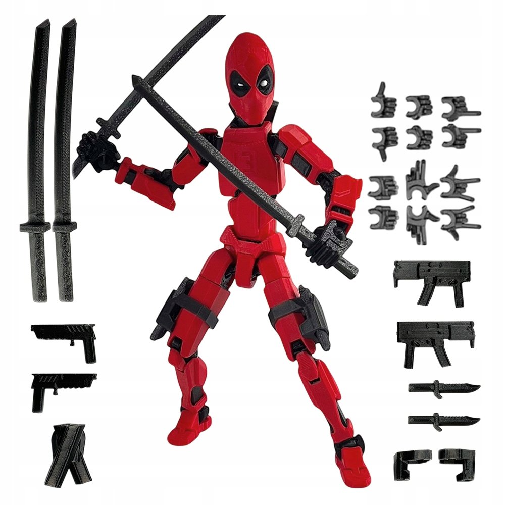 Mini Figurka Ruchomy Robot Figurka Ruchoma Legenda Manekin 3D Figurka 13cm