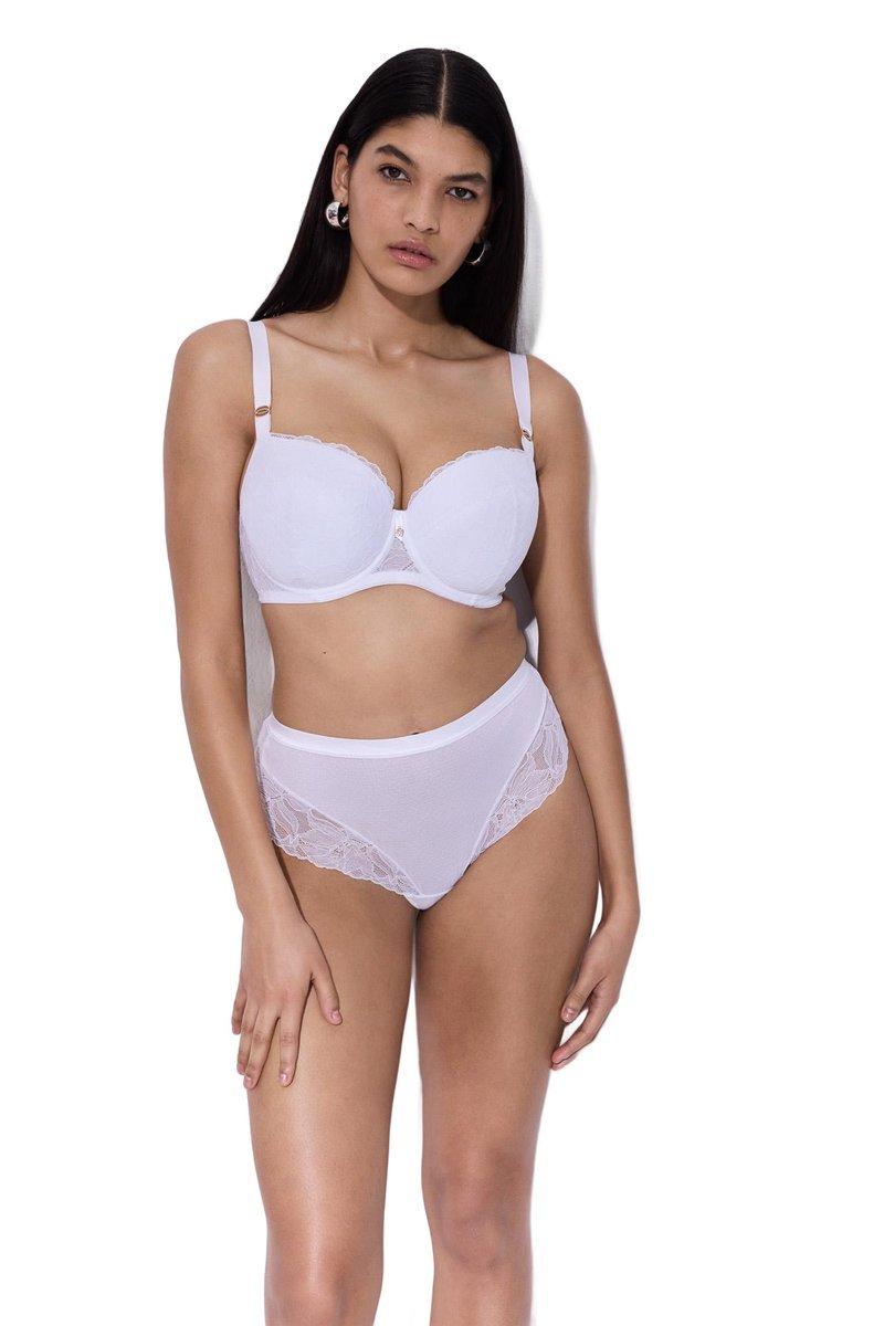 Biustonosz z Wyjmowanymi Wkładkami Usztywniany Glow U/W biały Alles 75E