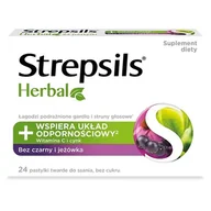 Przeziębienie i grypa - Strepsils Herbal czarny bez i jeżówka x24 pastylki do ssania - miniaturka - grafika 1