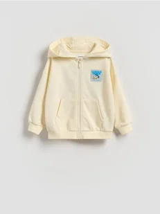 Reserved - Bluza z kapturem Mickey Mouse - złamana biel - Bluzy i sweterki niemowlęce - miniaturka - grafika 1