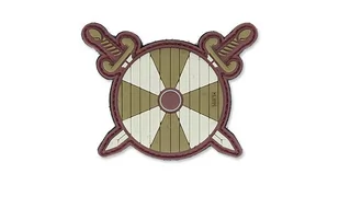 101 Inc. - Naszywka 3D - Viking Shield With Two Swords - Odzież taktyczna i umundurowanie - miniaturka - grafika 1