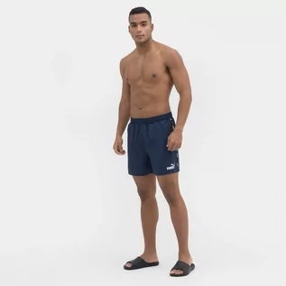 Spodnie sportowe męskie - Męskie spodenki tkaninowe ESS+ Tape Woven Shorts - niebieskie - PUMA - grafika 1