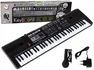 KEYBOARDORGANKI DZIECI MIKROFON RADIO 61 KLAWISZY - Zabawki interaktywne dla dzieci - miniaturka - grafika 1
