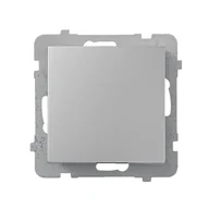 Wyłączniki światła i elektryczne - Ospel AS srebrny łącznik jednobiegunowy ŁP-1G/m/18 ŁP-1G/m/18 - miniaturka - grafika 1