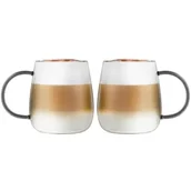 Szklanki - Vialli Design Komplet szklanek z szarym uchem Bolla 1159 2 x 400 ml - miniaturka - grafika 1