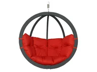 Hamaki - Fotel Hamakowy Drewniany, Czerwony Swing Chair Single (3) Antracyt - miniaturka - grafika 1