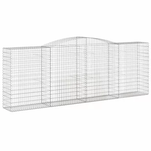 Kosze gabionowe, 8 szt, 400x50x140/160 cm, galwanizowane żelazo - Ogrodzenia - miniaturka - grafika 4