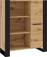 Regały - Elior Regał na książki dąb artisan - Imatra 11X - miniaturka - grafika 1