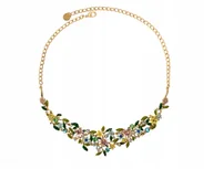 Naszyjniki - KOLIA KOLOROWE KWIATUSZKI Z KRYSZTAŁKAMI Z KOLEKCJI BLOSSOM (C8157AU/KOL) - miniaturka - grafika 1