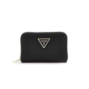 Damski Portfel GUESS MERIDIAN SLG MEDIUM ZIP AROUND SWBG8778400-BLA – Czarny - Portfele - miniaturka - grafika 1