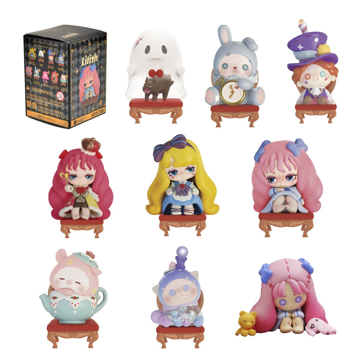 Kolekcjonerska figurka-niespodzianka z akcesoriami 52Toys LILITH Midnight Tea Party Limited edition