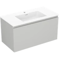 Szafki łazienkowe - Mexen Orio szafka łazienkowa 90 cm z umywalką Otis, 1 szuflada, szara mat/biała mat - 91A10-09047-1-BF62-W18M01 - miniaturka - grafika 1