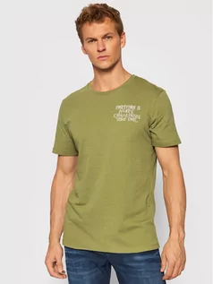 Koszulki męskie - Jones Jack T-Shirt Moments 12195920 Zielony Standard Fit - grafika 1