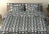 Pościel - Pościel 160x200 1113E Serca Szaro-niebieskie - miniaturka - grafika 1