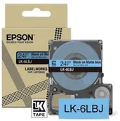 Taśmy do drukarek barwiące - Epson LabelWorks LK-6LBJ - Schwarz auf Mattblau - Rolle 2,4 cm x 8 m 1 Kassetten Hangebox - Band - fur LabelWorks LW-C610 - miniaturka - grafika 1