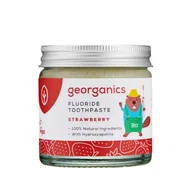 Pasty do zębów - Georganics, pasta do zębów dla dzieci, TRUSKAWKA, z fluorem, 60 ml - miniaturka - grafika 1