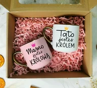 Kubki - Zestaw prezentowy dla Mamy i Taty na dzień Mamy i Taty - Tato jesteś KRÓLEM, MAMO JESTEŚ KRÓLOWĄ ! - miniaturka - grafika 1